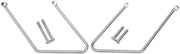 Drag Specialties Chrome Saddlebag Support Brackets Silver Left Right Steel Pair