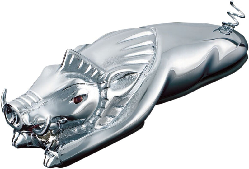 Kuryakyn Fender Ornament Chrome Wild Boar Front ABS Plastic