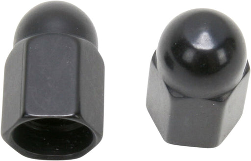 Barnett Custom Valve Stem Cap Anodised Black Aluminium Pair