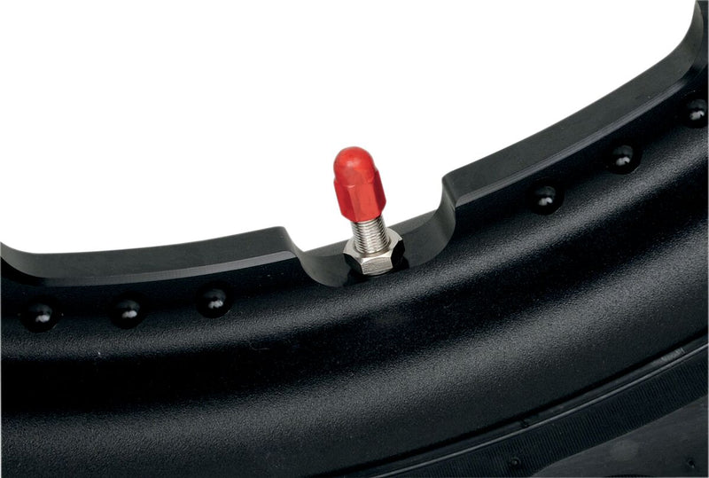 Barnett Custom Valve Stem Cap Anodised Red Aluminium Pair