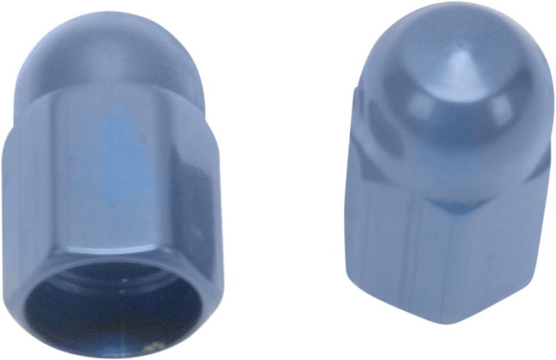 Barnett Custom Valve Stem Cap Anodised Blue Aluminium Pair