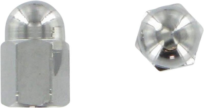 Barnett Custom Valve Stem Cap Chrome Aluminium Pair