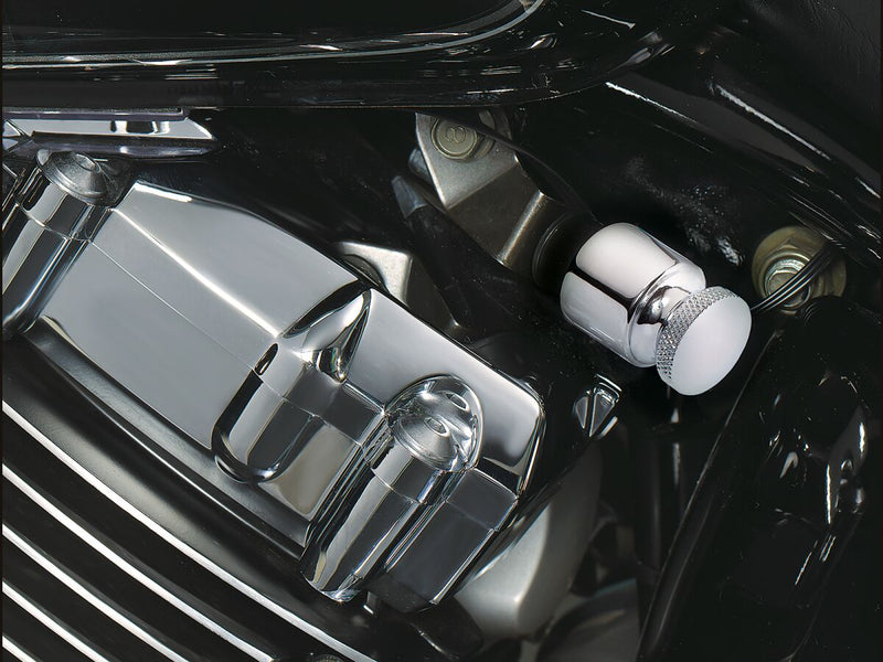 Kuryakyn Marquis Choke Cable Knob Cover Chrome Silver Choke Knob Aluminium Each