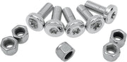 Colony Rotor, Sprocket and Belt Mounting Hardware Kit Chrome Polished Silver Button-Head Torx Brake Rotor