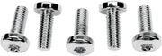 Colony Rotor, Sprocket and Belt Mounting Hardware Kit Chrome Polished Silver Button-Head Torx Brake Rotor