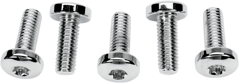 Colony Rotor, Sprocket and Belt Mounting Hardware Kit Chrome Polished Silver Button-Head Torx Brake Rotor