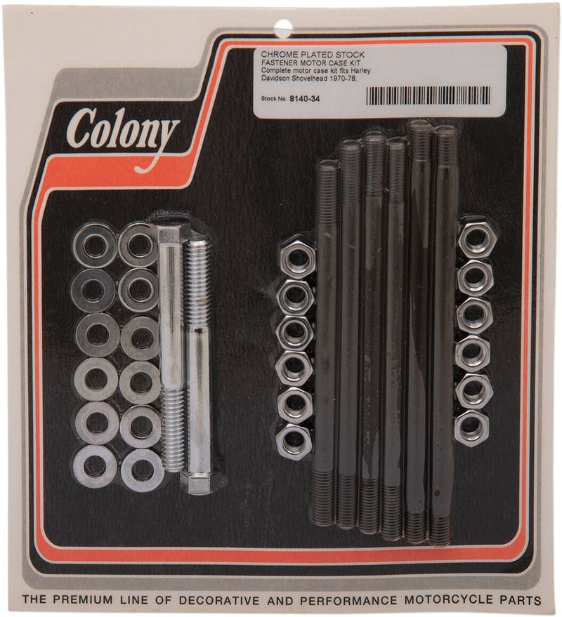 Colony Chrome Stock Hardware Kits Silver Motor Case Stud
