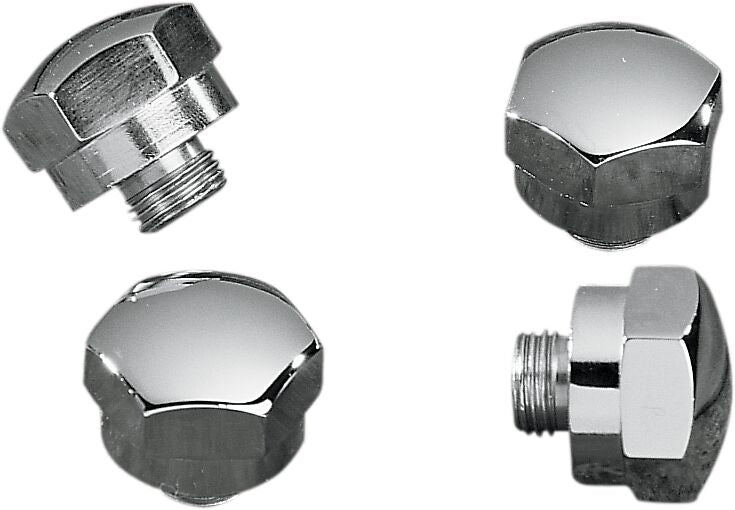 Colony Rocker Shaft End Plugs Silver 4 Pack