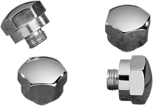 Colony Rocker Shaft End Plugs Silver 4 Pack