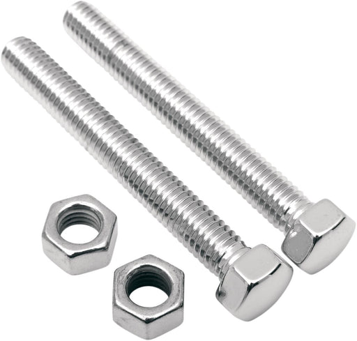 Colony Rear Axle Adjuster Bolts Chrome Silver Steel Pair