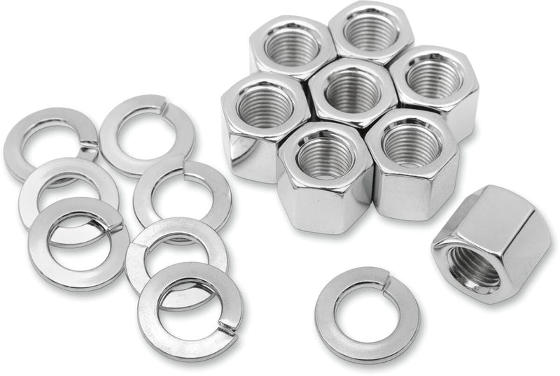 Colony Chrome Stock Hardware Kits Silver Cylinder Base Nut
