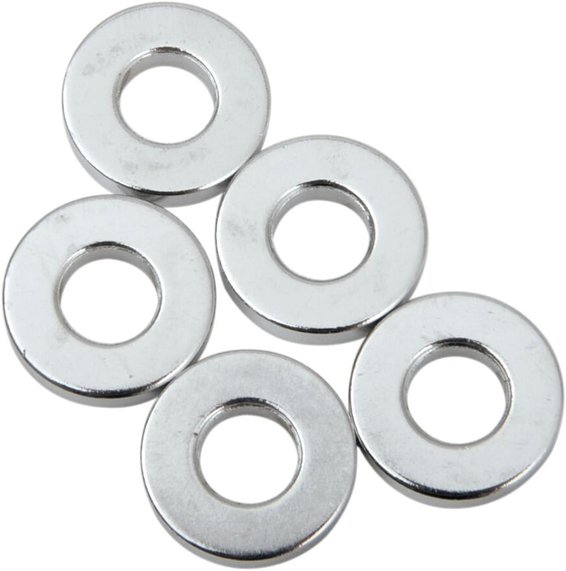 Drag Specialties Replacement Spacers Silver Smooth Steel 5 Pack