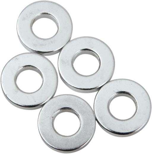 Drag Specialties Replacement Spacers Silver Smooth Steel 5 Pack