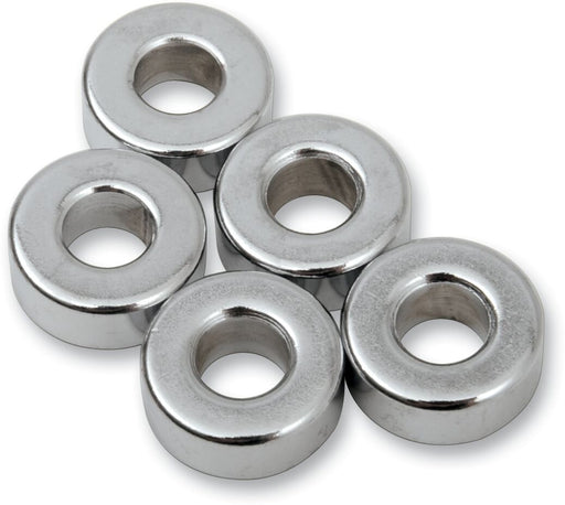 Drag Specialties Replacement Spacers Silver Smooth Steel 5 Pack