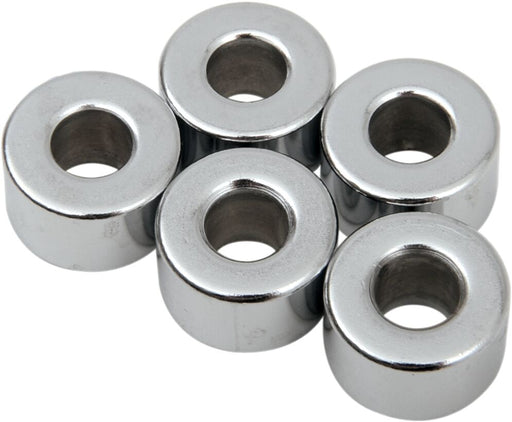 Drag Specialties Replacement Spacers Silver Smooth Steel 5 Pack