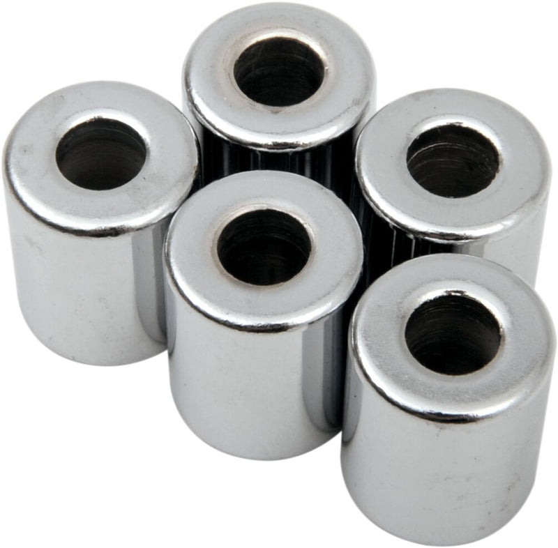 Drag Specialties Replacement Spacers Silver Smooth Steel 5 Pack