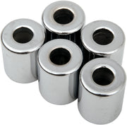 Drag Specialties Replacement Spacers Silver Smooth Steel 5 Pack - MPB505