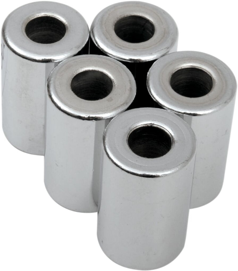 Drag Specialties Replacement Spacers Silver Smooth Steel 5 Pack