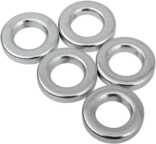 Drag Specialties Replacement Spacers Silver Smooth Steel 5 Pack