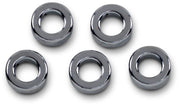 Drag Specialties Replacement Spacers Silver Smooth Steel 5 Pack