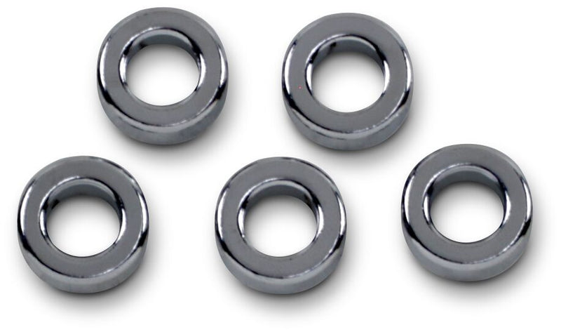 Drag Specialties Replacement Spacers Silver Smooth Steel 5 Pack