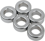 Drag Specialties Replacement Spacers Silver Smooth Steel 5 Pack
