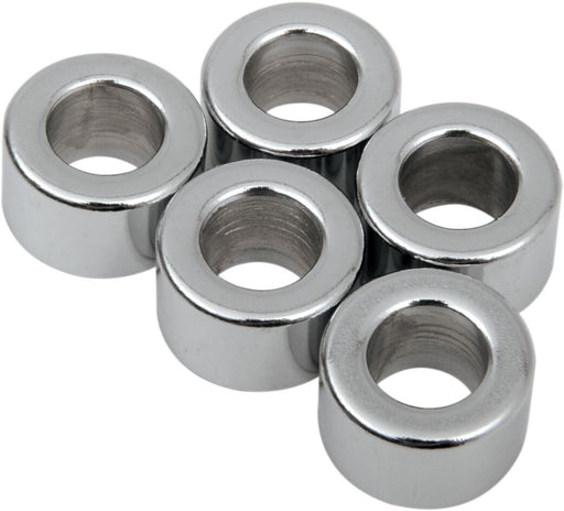 Drag Specialties Replacement Spacers Silver Smooth Steel 5 Pack