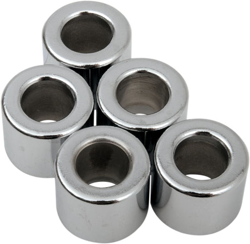 Drag Specialties Replacement Spacers Silver Smooth Steel 5 Pack