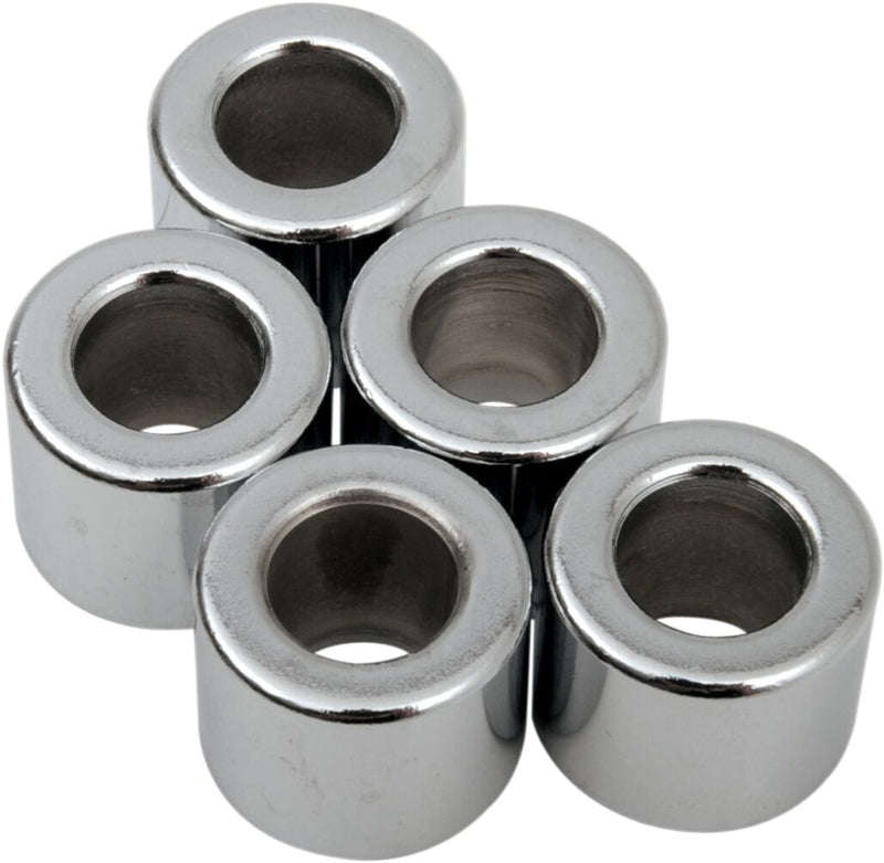 Drag Specialties Replacement Spacers Silver Smooth Steel 5 Pack - MPB510