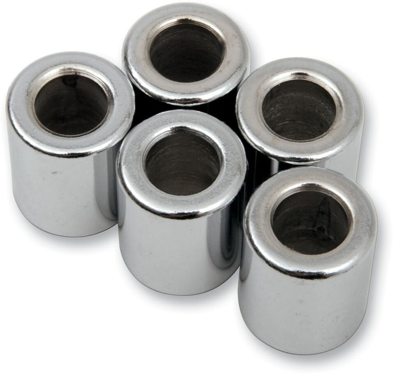 Drag Specialties Replacement Spacers Silver Smooth Steel 5 Pack - MPB511