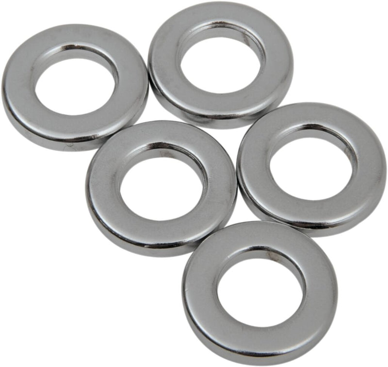 Drag Specialties Replacement Spacers Silver Smooth Steel 5 Pack