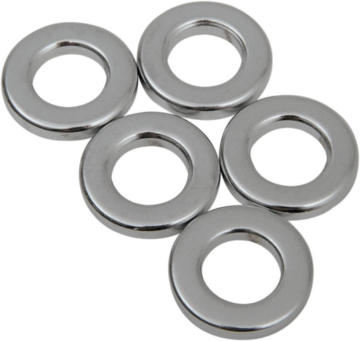 Drag Specialties Replacement Spacers Silver Smooth Steel 5 Pack