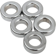 Drag Specialties Replacement Spacers Silver Smooth Steel 5 Pack