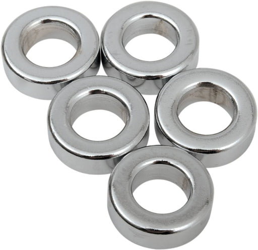 Drag Specialties Replacement Spacers Silver Smooth Steel 5 Pack