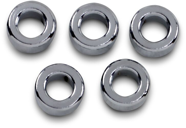 Drag Specialties Replacement Spacers Silver Smooth Steel 5 Pack