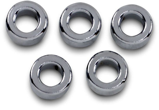 Drag Specialties Replacement Spacers Silver Smooth Steel 5 Pack