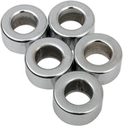 Drag Specialties Replacement Spacers Silver Smooth Steel 5 Pack