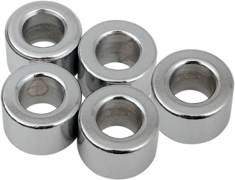 Drag Specialties Replacement Spacers Silver Smooth Steel 5 Pack