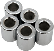 Drag Specialties Replacement Spacers Silver Smooth Steel 5 Pack