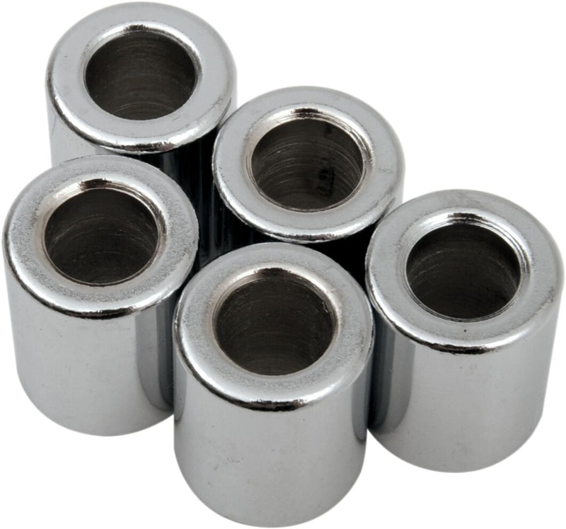 Drag Specialties Replacement Spacers Silver Smooth Steel 5 Pack