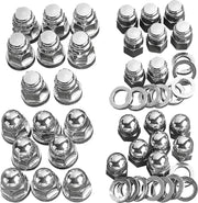 Drag Specialties Acorn Hardware Kits Chrome Silver Bolt Head Bolt Set
