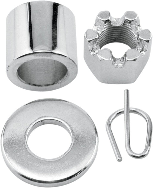 Colony Axle Spacer/Nut Kit Chrome Silver Front