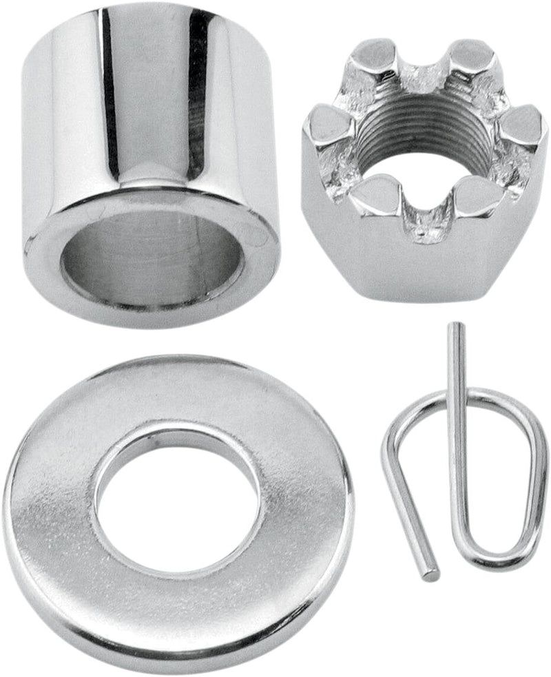 Colony Axle Spacer/Nut Kit Chrome Silver Front