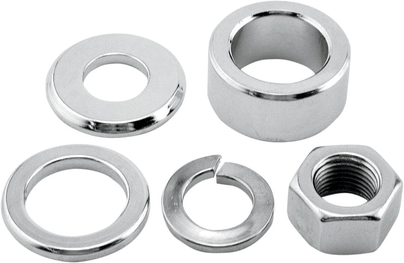 Colony Axle Spacer/Nut Kit Chrome Silver Front