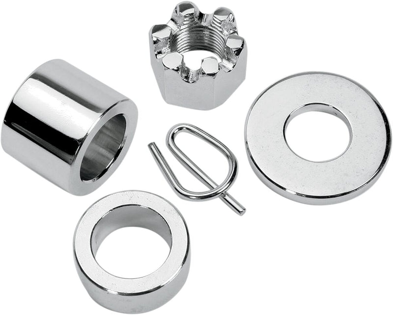Colony Axle Spacer/Nut Kit Chrome Silver Rear