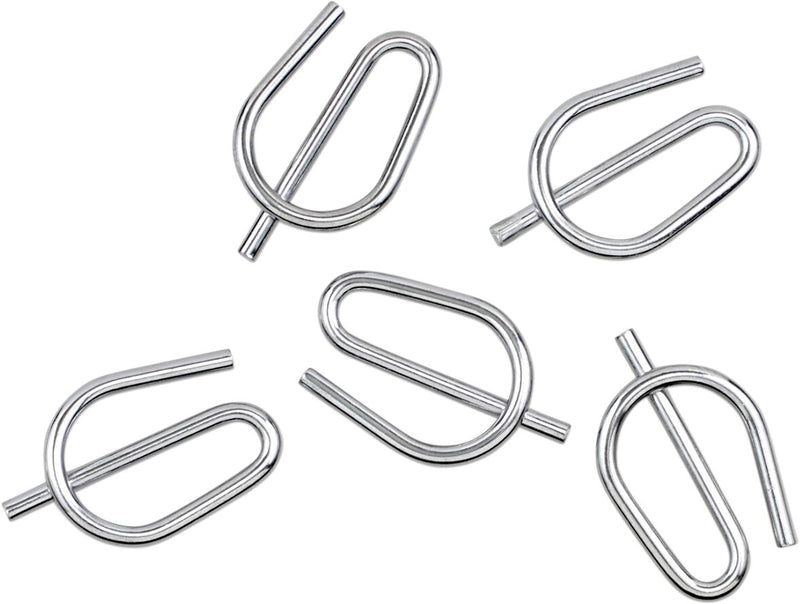 Colony Chrome Rear Axle Nut Spring Clip Silver 5 Pack