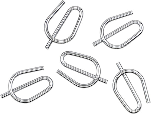 Colony Chrome Rear Axle Nut Spring Clip Silver 5 Pack