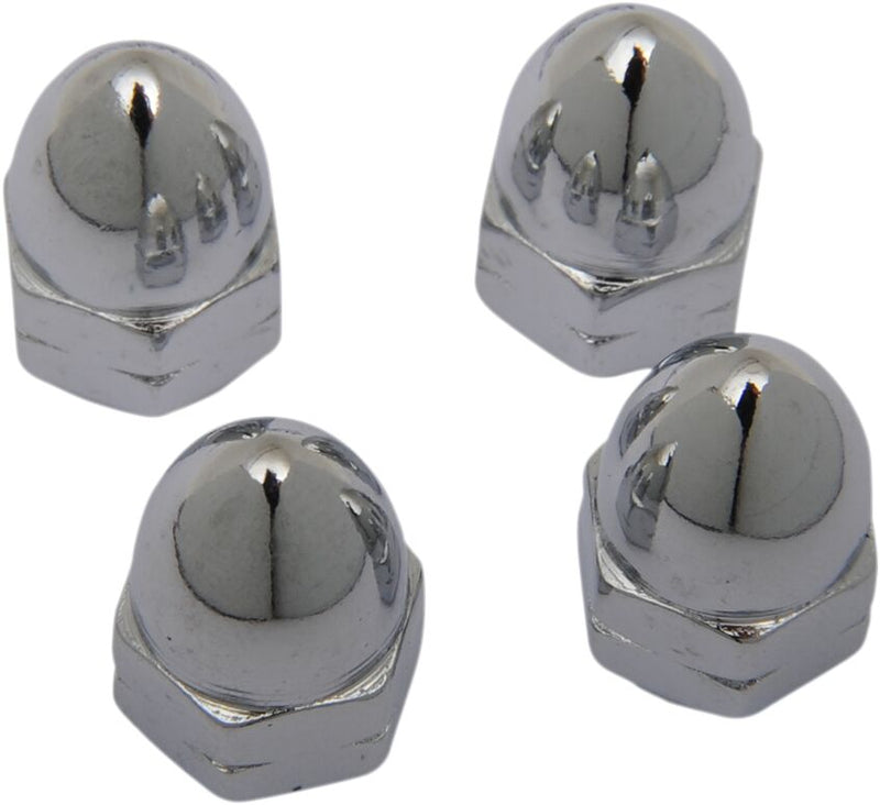 Drag Specialties Chrome Ware Nuts Silver Acorn Multi Functional 4 Pack