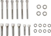 Drag Specialties Transmission Side Cover Bolt Set Chrome Silver Knurled Socket-Head - MK344