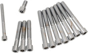 Drag Specialties Primary Cover Only Bolt Kit Chrome Silver Smooth Socket-Head